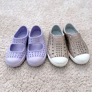 Set of two toddler size 7 natives. Both used but in good overall condition.